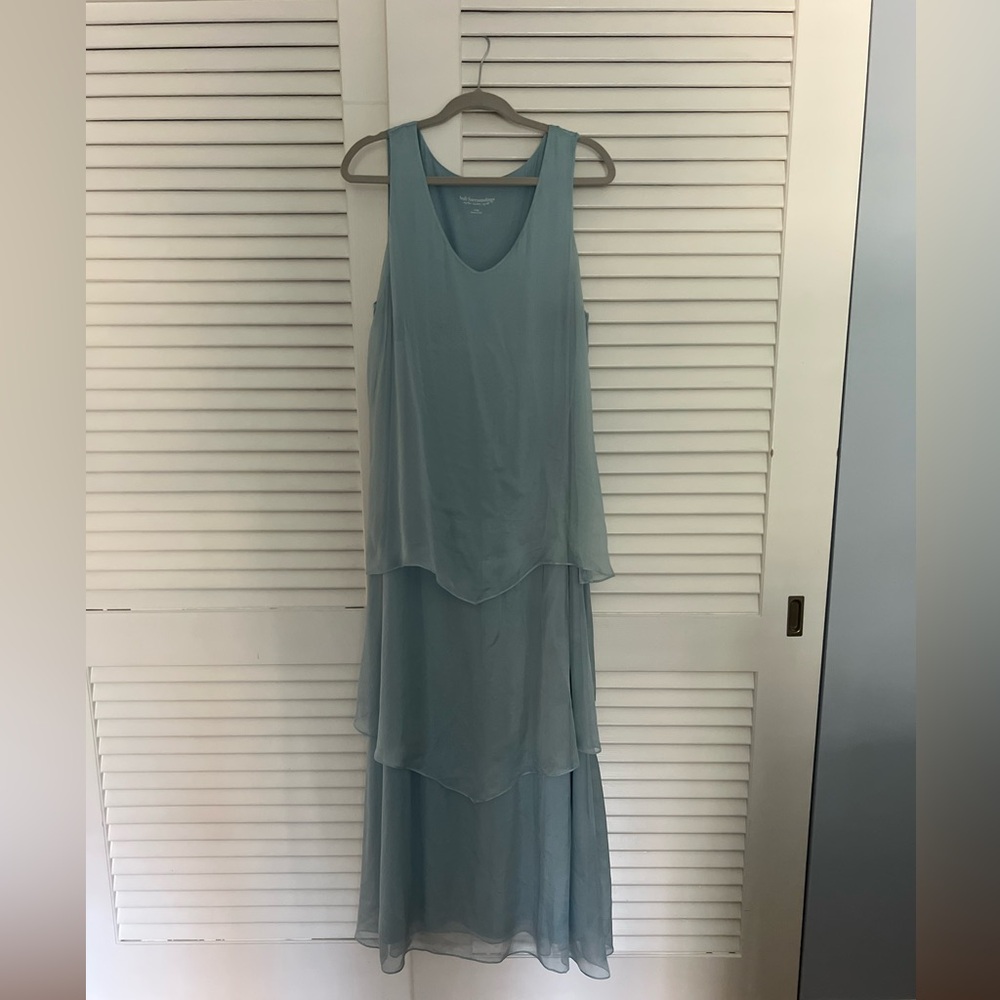 Soft Surroundings Tiered Light Blue Maxi Dress
